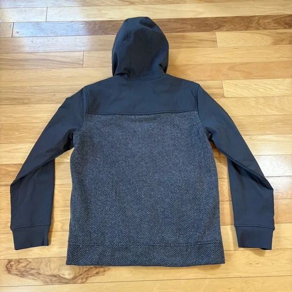 PrAna Zion Zip Up Hoodie Mens Sz L Gray Knit Hooded DWR Sweatshirt - Picture 9 of 9